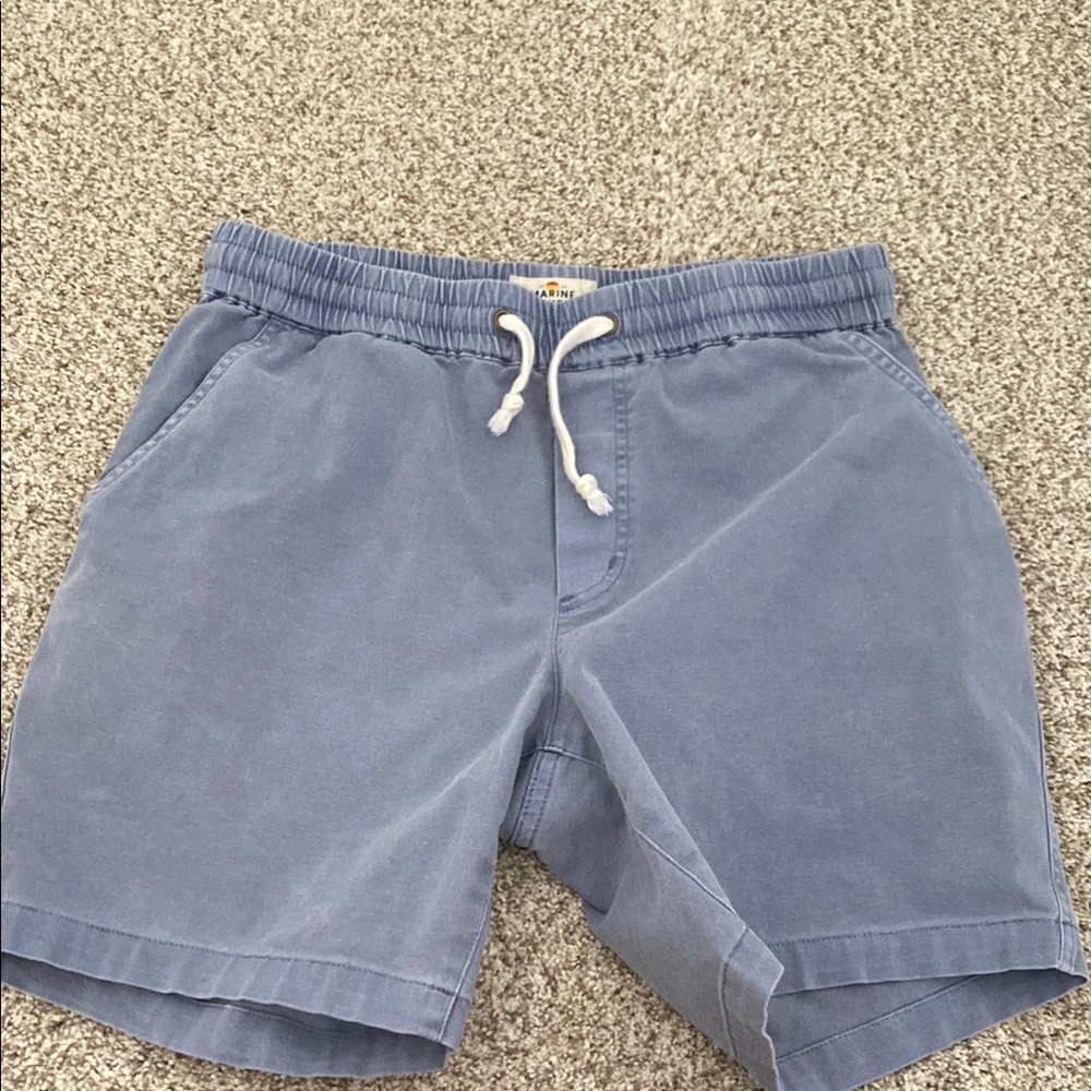 Marine Layer, Blue Casual Shorts with Drawstring, size small